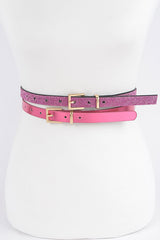 Glam Duo Belt Set - Fuchsia