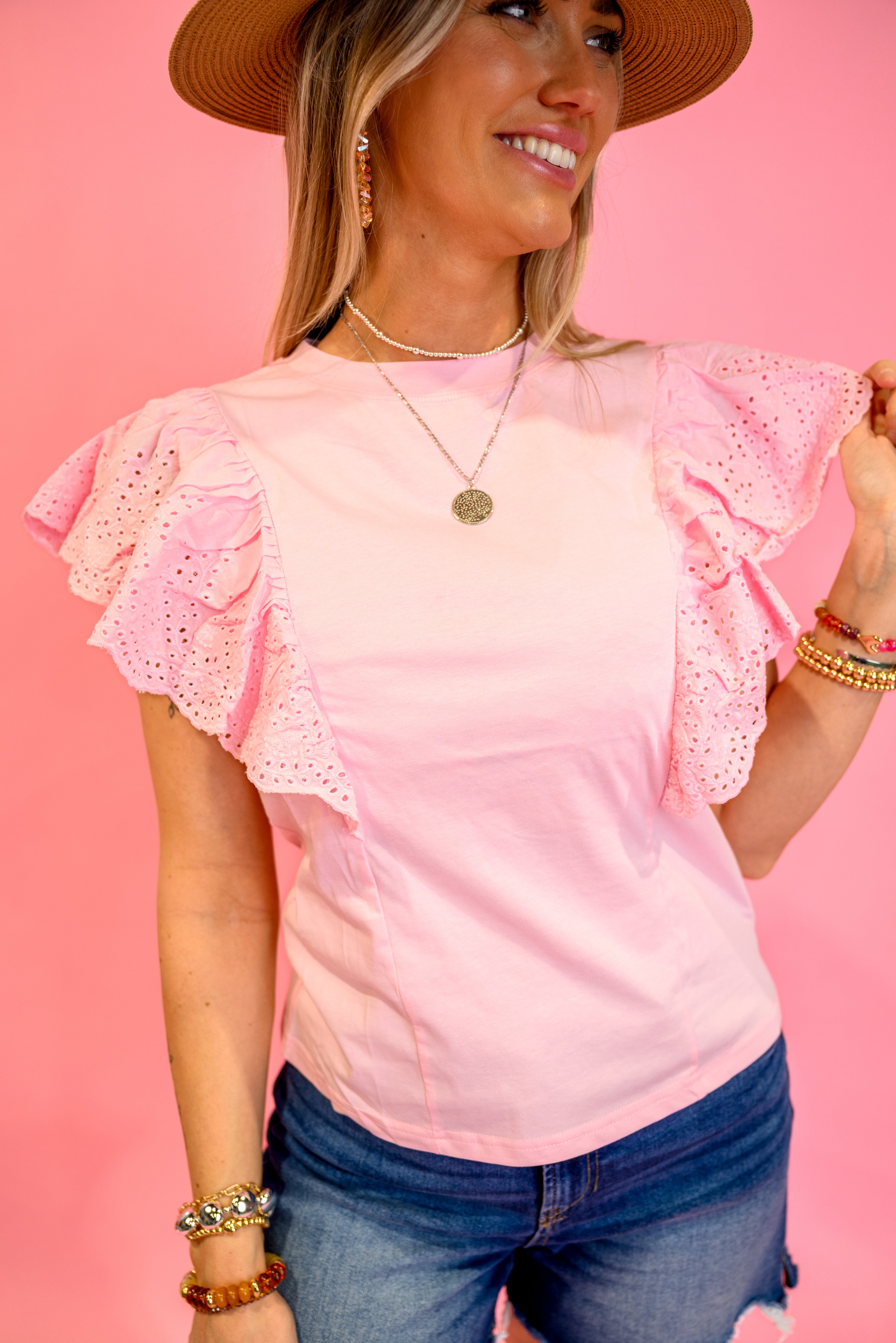 Feminine Flow Top - Pink FINAL SALE