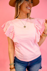 Feminine Flow Top - Pink FINAL SALE