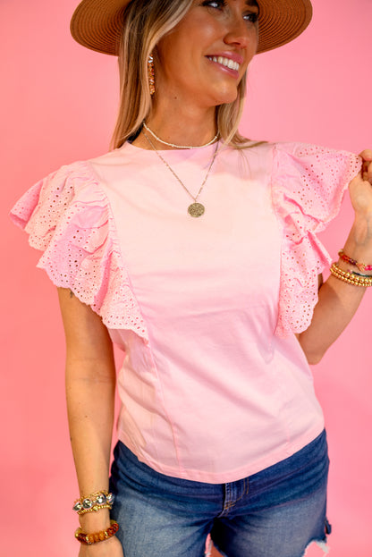 Feminine Flow Top - Pink FINAL SALE