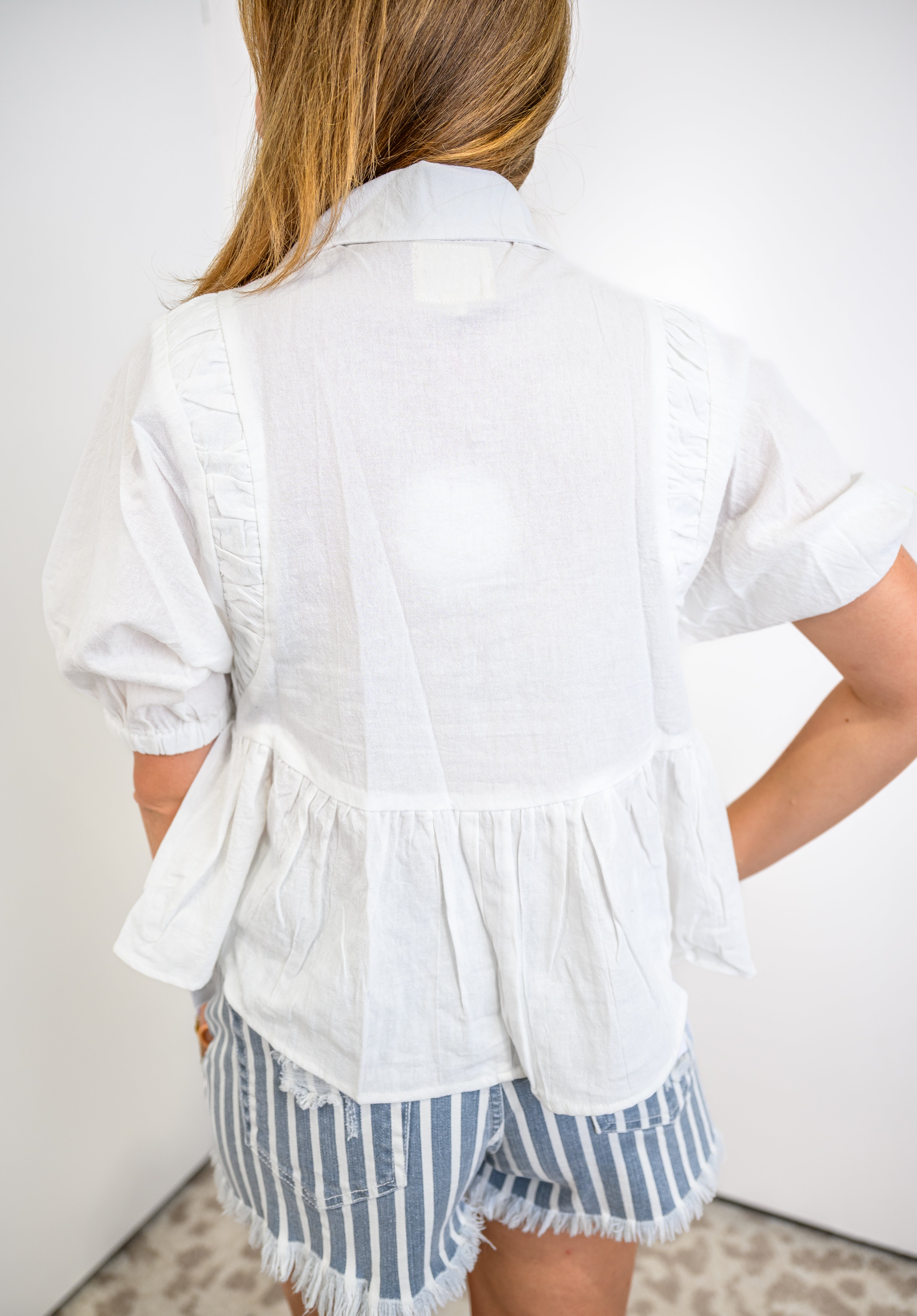 Flare Form Top - White