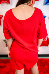 Flipside Flow Romper - Ruby