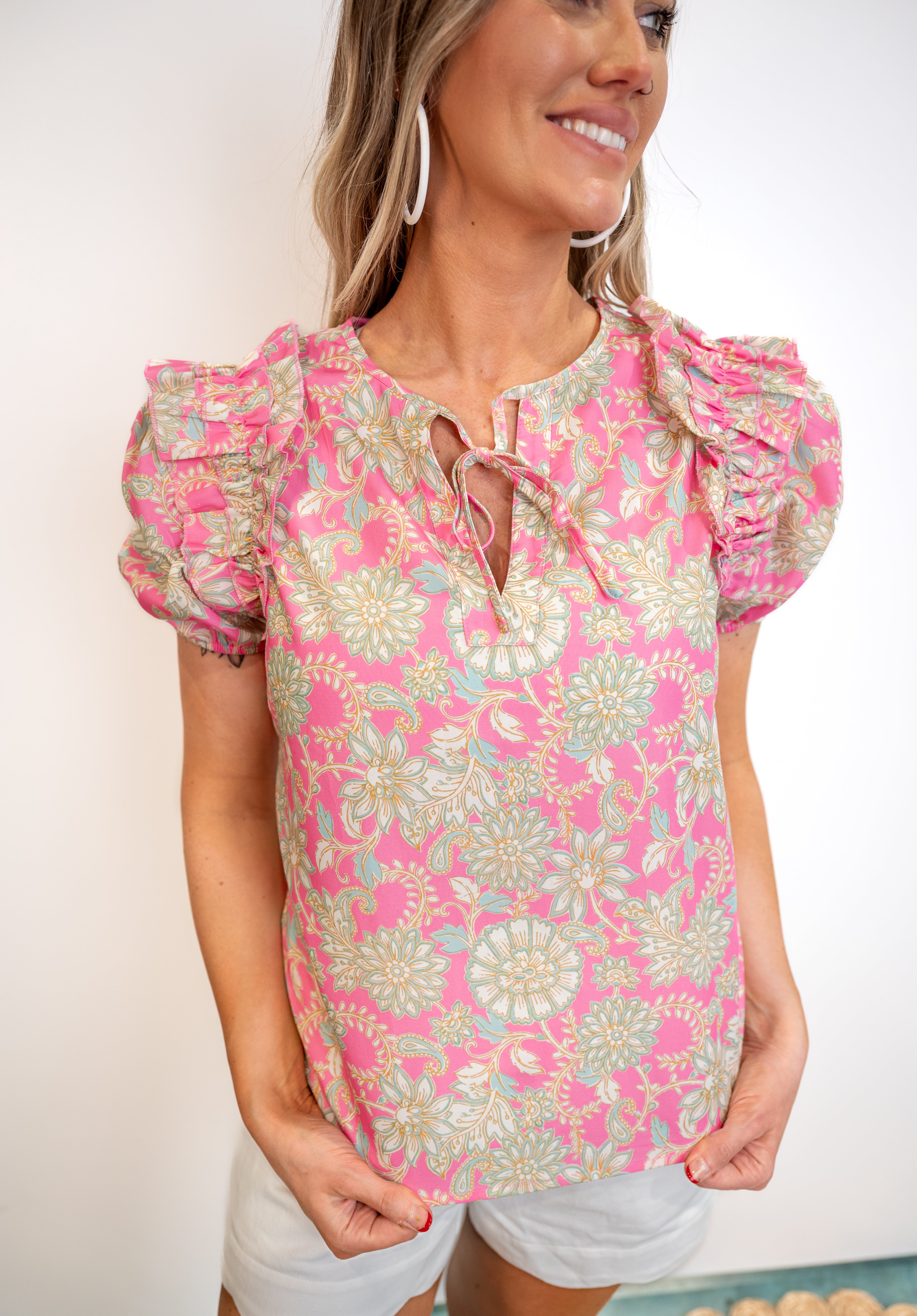 Floral Daydream Puff Top