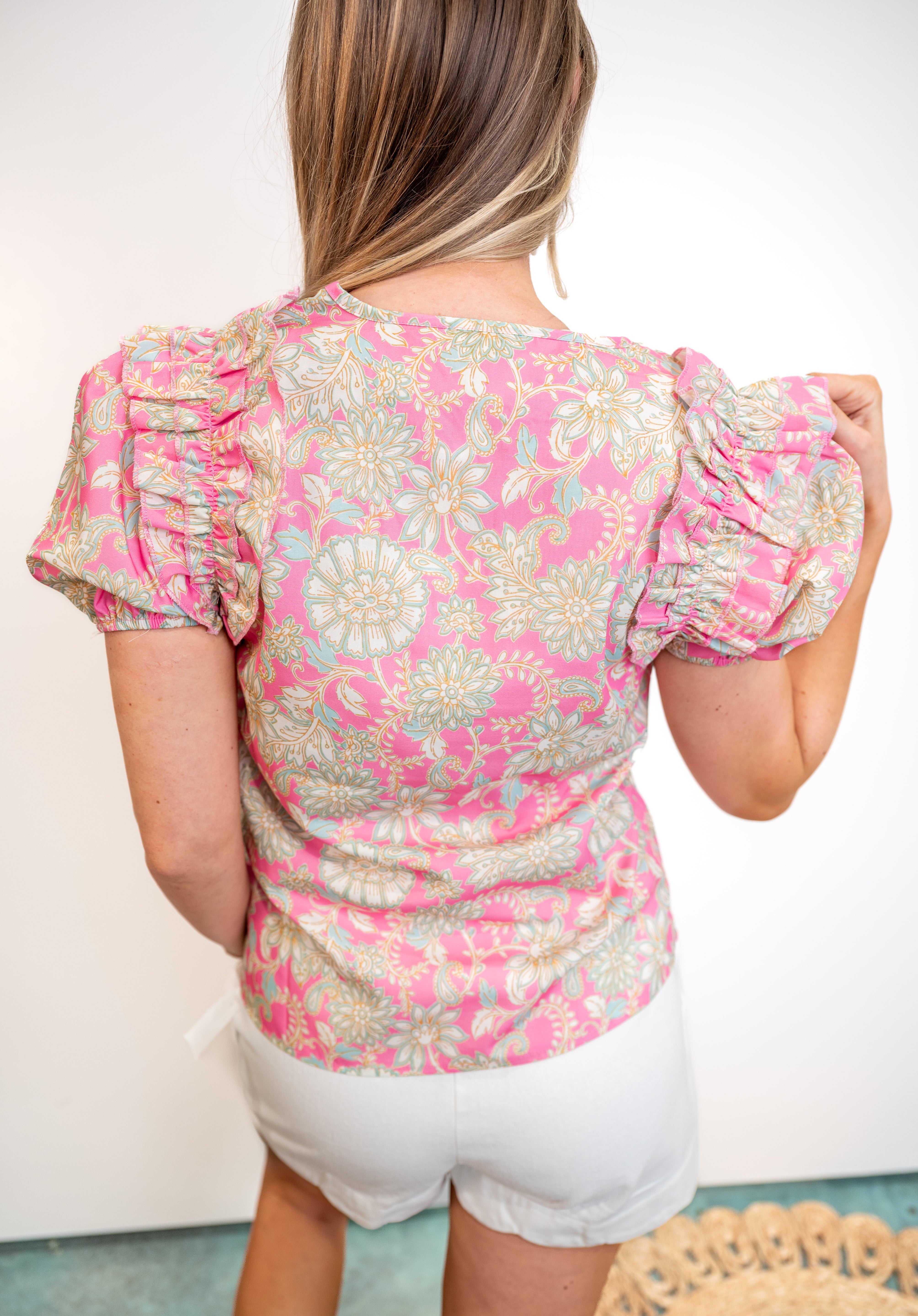 Floral Daydream Puff Top