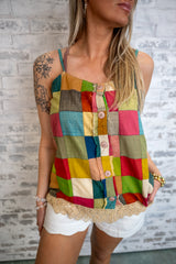 Jaded Gypsy Through The Window Pane Tank FLASH SALE FINAL SALE