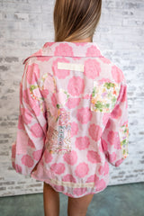 Floral Patchwork Button-Up Jacket