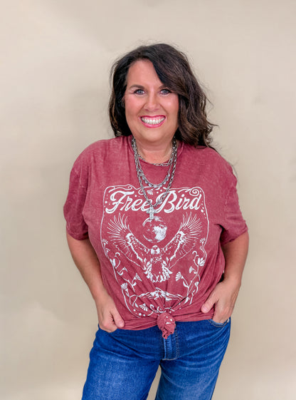 Free Bird Graphic Top