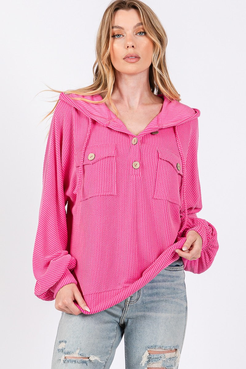 Bold Comfort Hoodie - Fuchsia