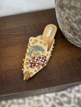 Rhinestone Flat Mules