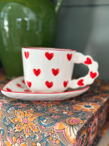 Heart Cup and Saucer