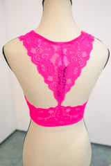 Gentle Grace Bralette - Neon Fuchsia DOORBUSTER