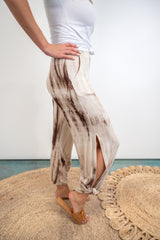 Give It Your All Pants - Mocha Tie Dye