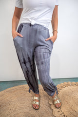 Give It Your All Pants - Navy Tie Dye