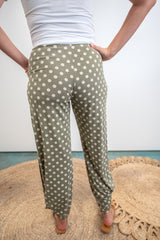 Give It Your All Pants - Olive Dotted