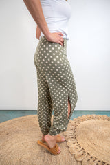 Give It Your All Pants - Olive Dotted