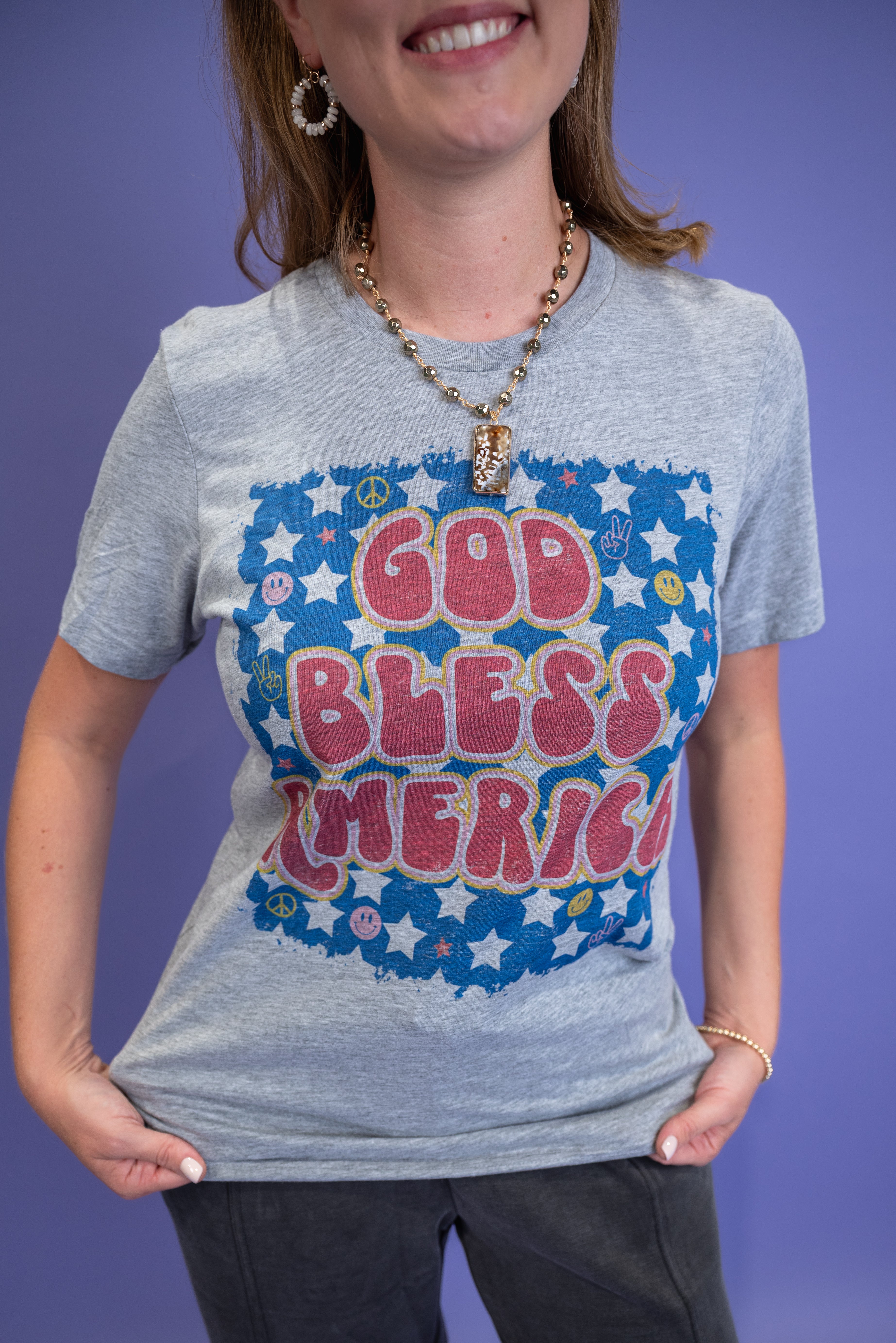 God Bless America Graphic Top