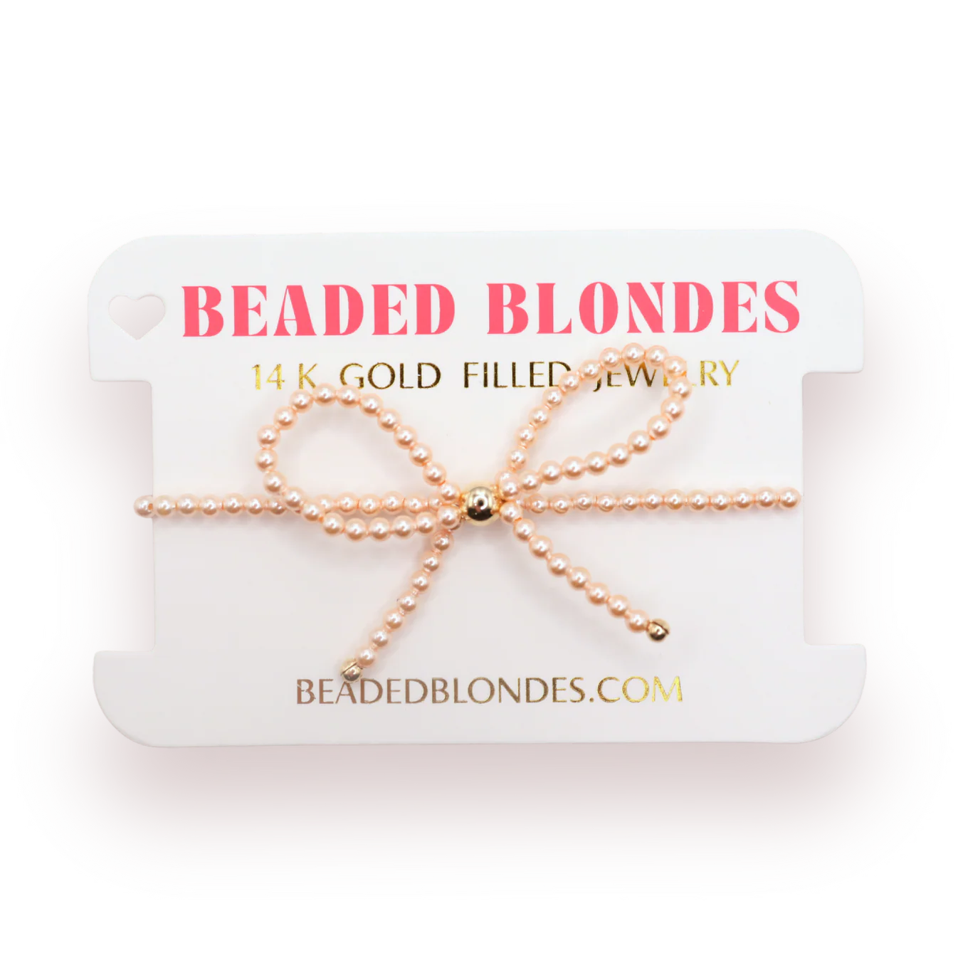 Beaded Blondes Champagne Pearl Bow Bracelet *Final Sale*