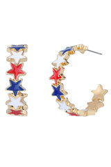 Patriotic Glow Earrings - Gold