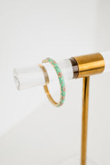 Golden Petal Boho Bracelet - Pink Flower