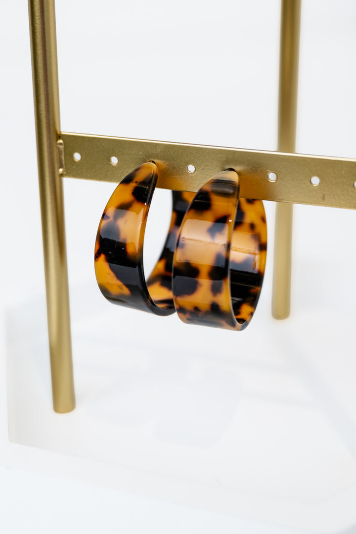 Graduated Tortoise Acrylic Hoops