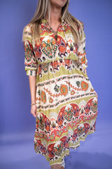 Gypsy Grace Mixed Midi Dress