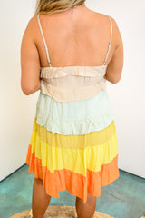 Happy Hues Dress - Cream/Mint