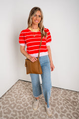 Harbor Lane Colorblock Sweater - Red