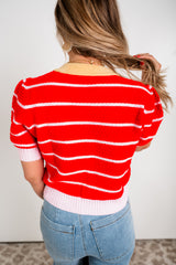 Harbor Lane Colorblock Sweater - Red