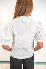Haven Collar Top - White