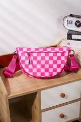 Starlit Rhythm Bag - Hot Pink Checkered