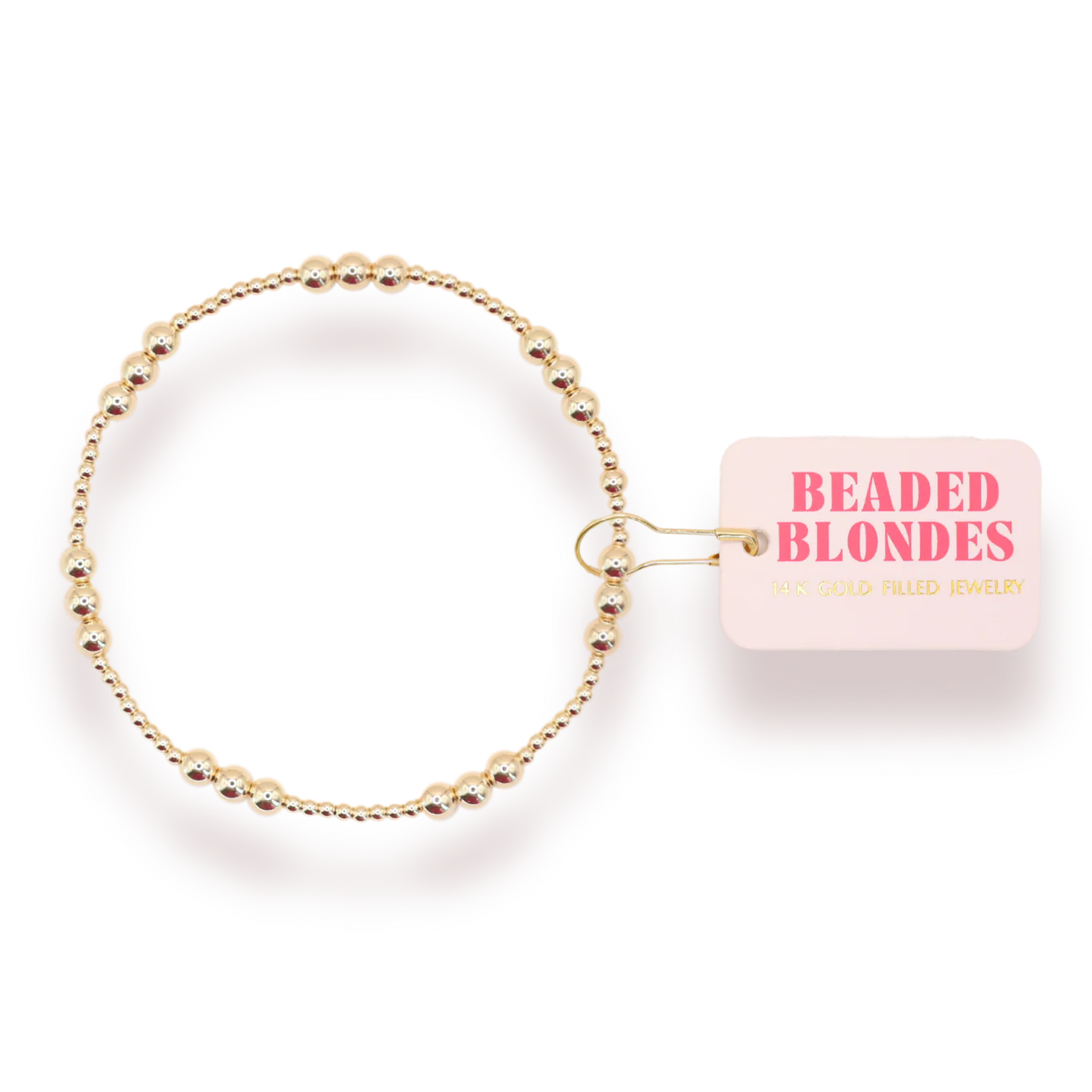 Beaded Blondes ILY Gold Bracelet