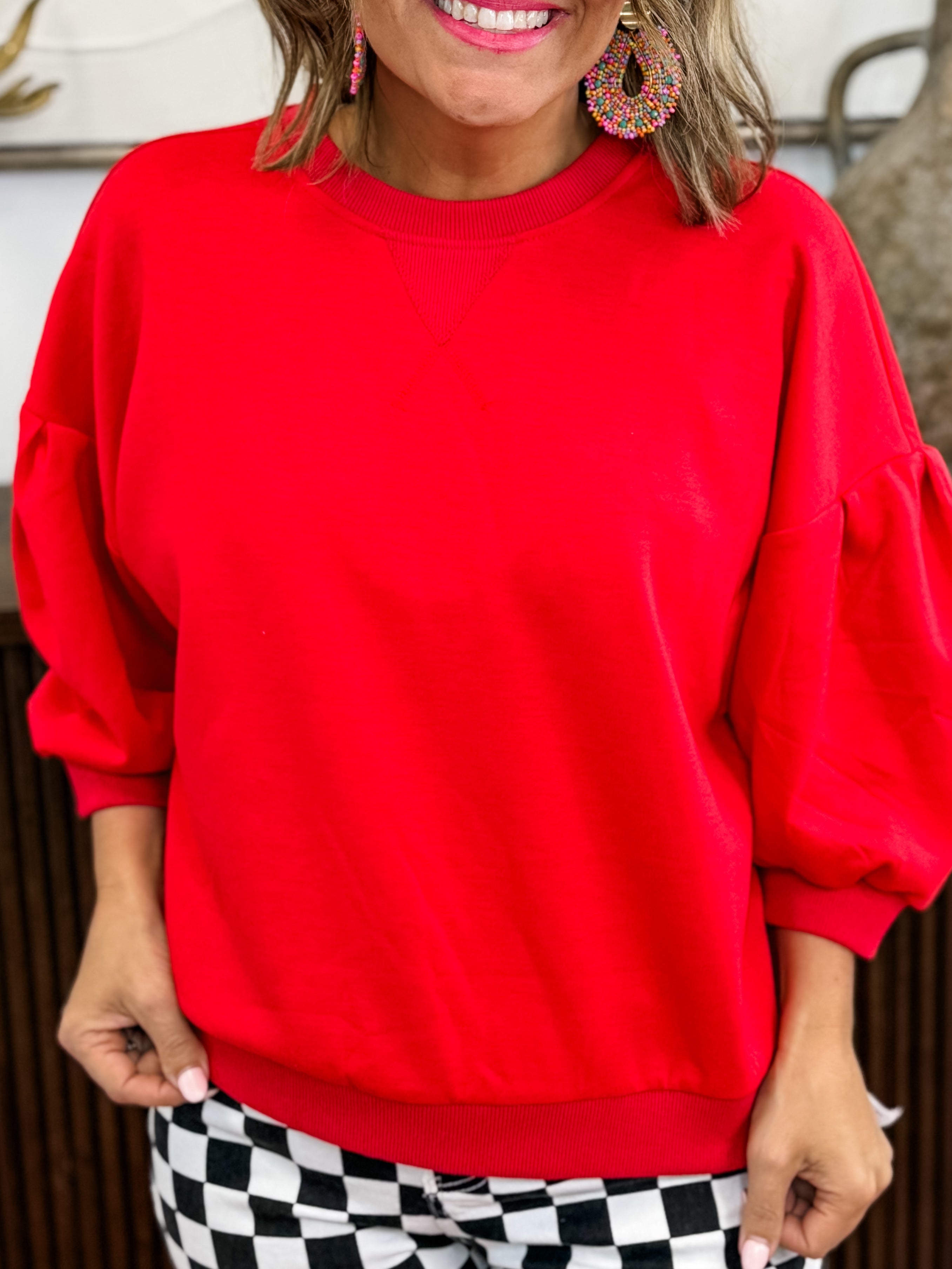 Effortless Form Pullover - Ruby