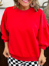 Effortless Form Pullover - Ruby