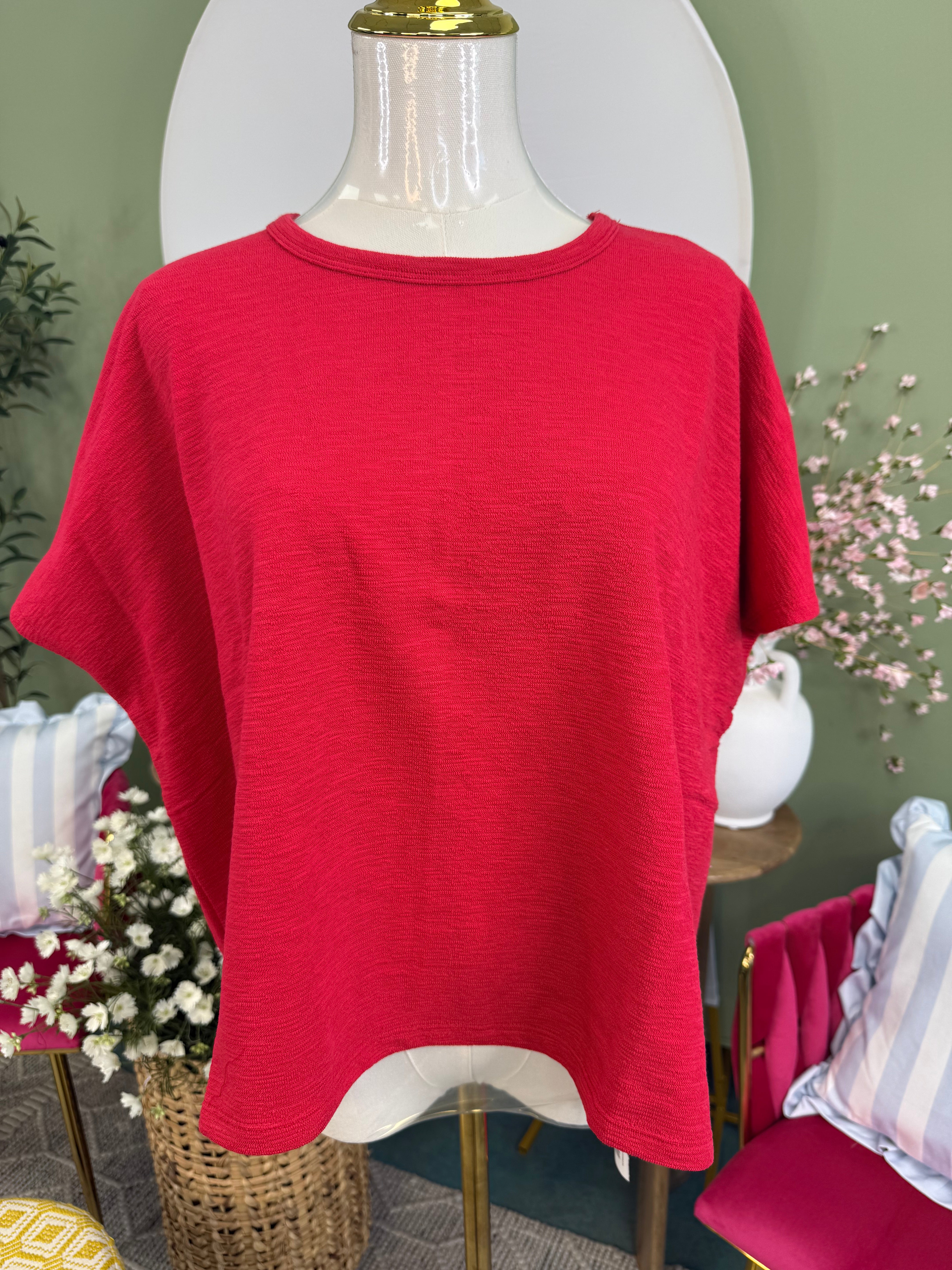 Classic Slub Box Tee - Ruby DOORBUSTER