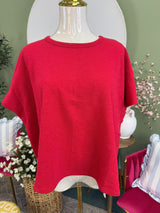 Classic Slub Box Tee - Ruby DOORBUSTER