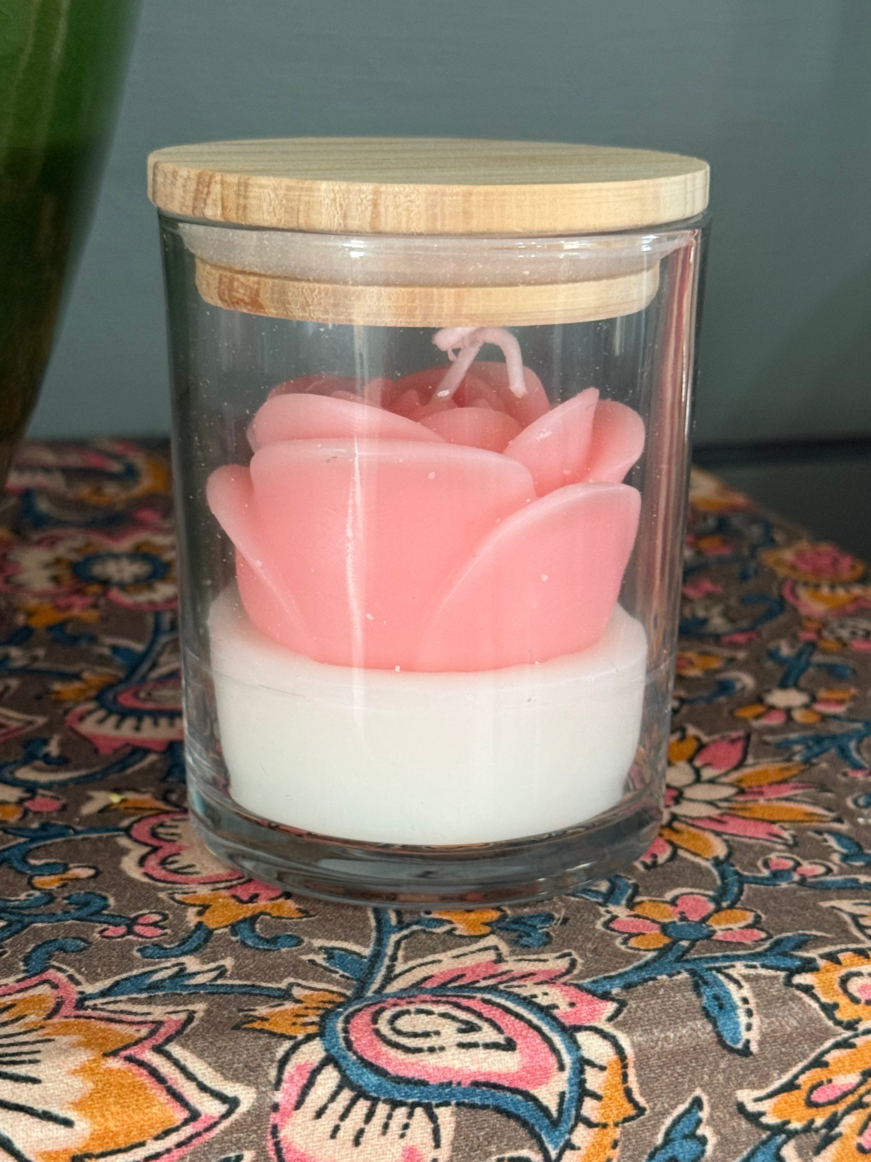 Pink Rose Candle
