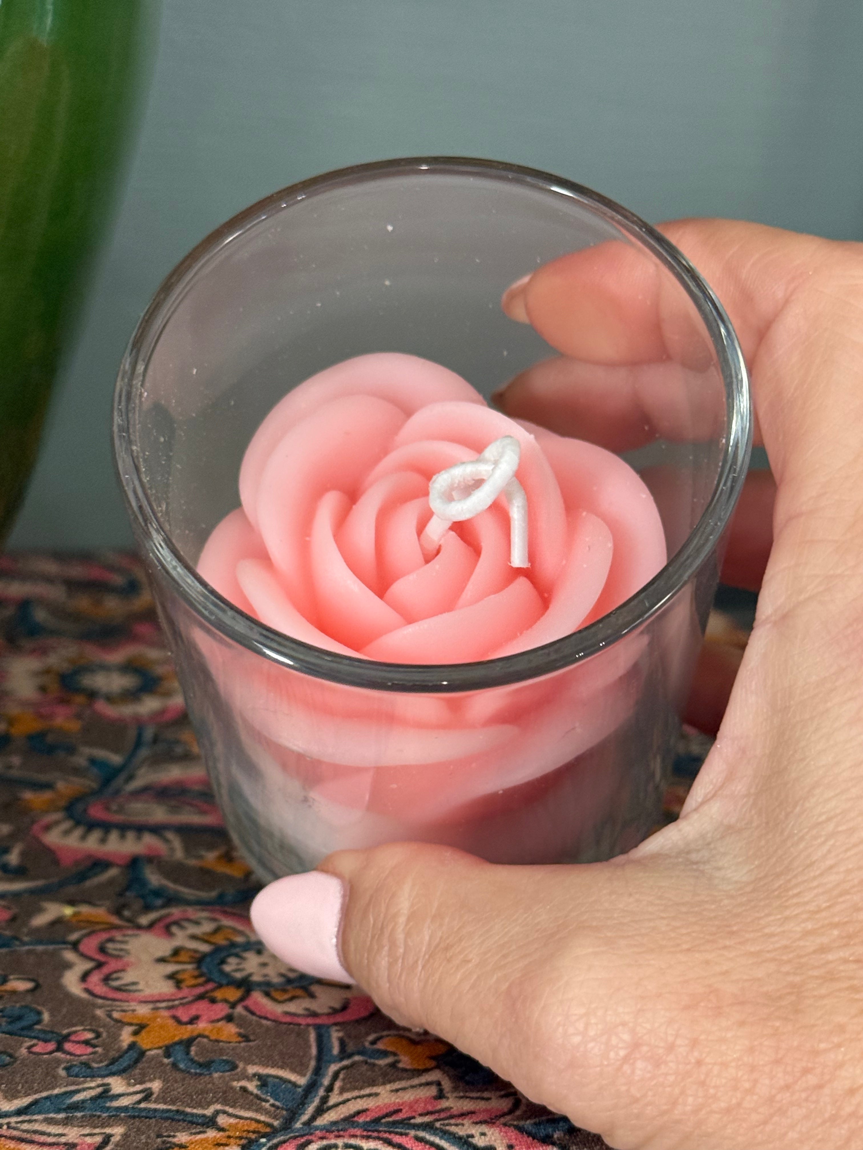 Pink Rose Candle