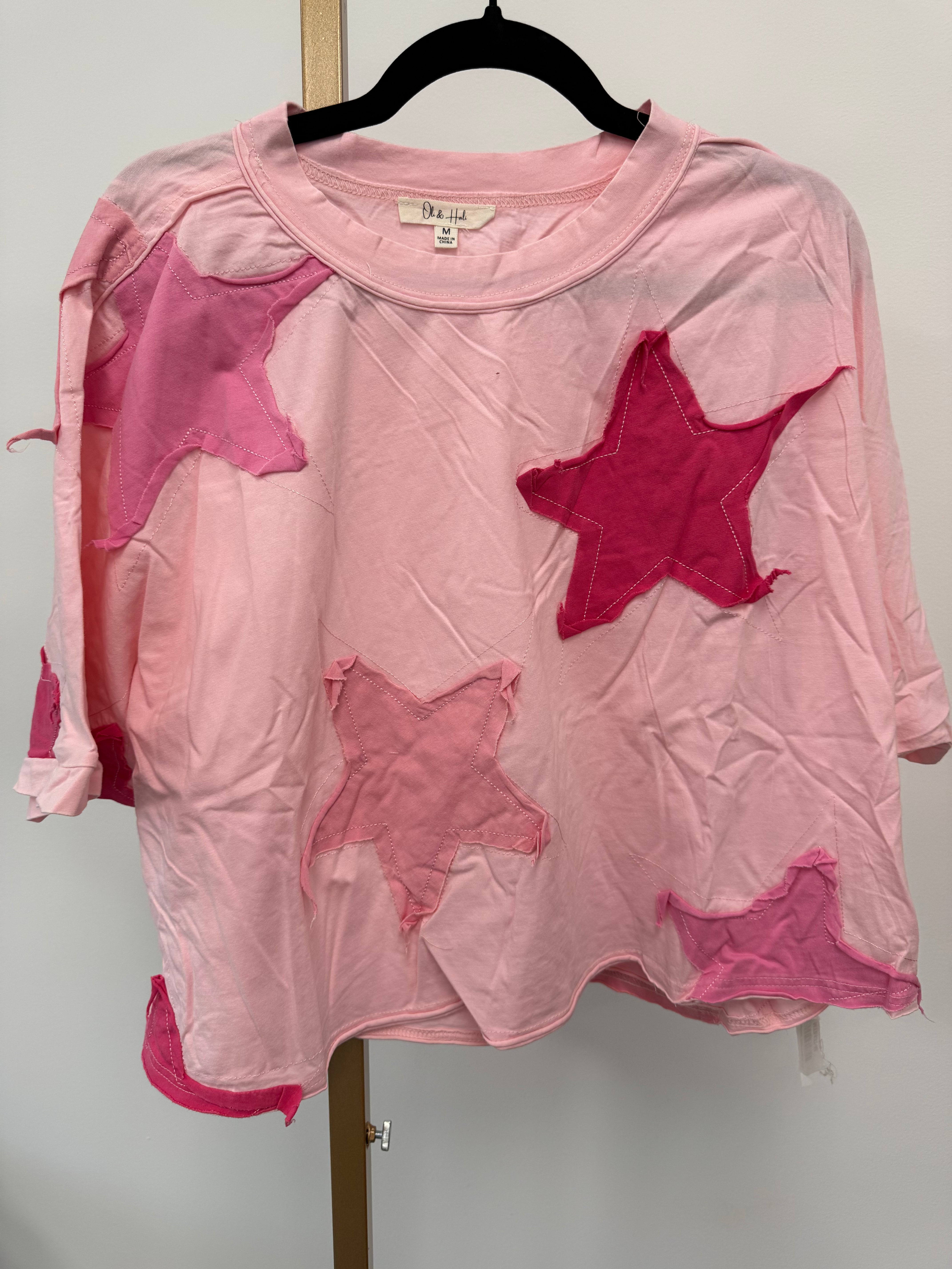 Washed Star Patch Top – Re-Fabbed Boutique