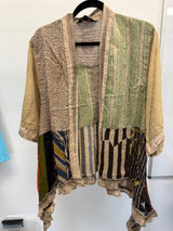 WOMEN PATCHWORK KIMONO TOP
