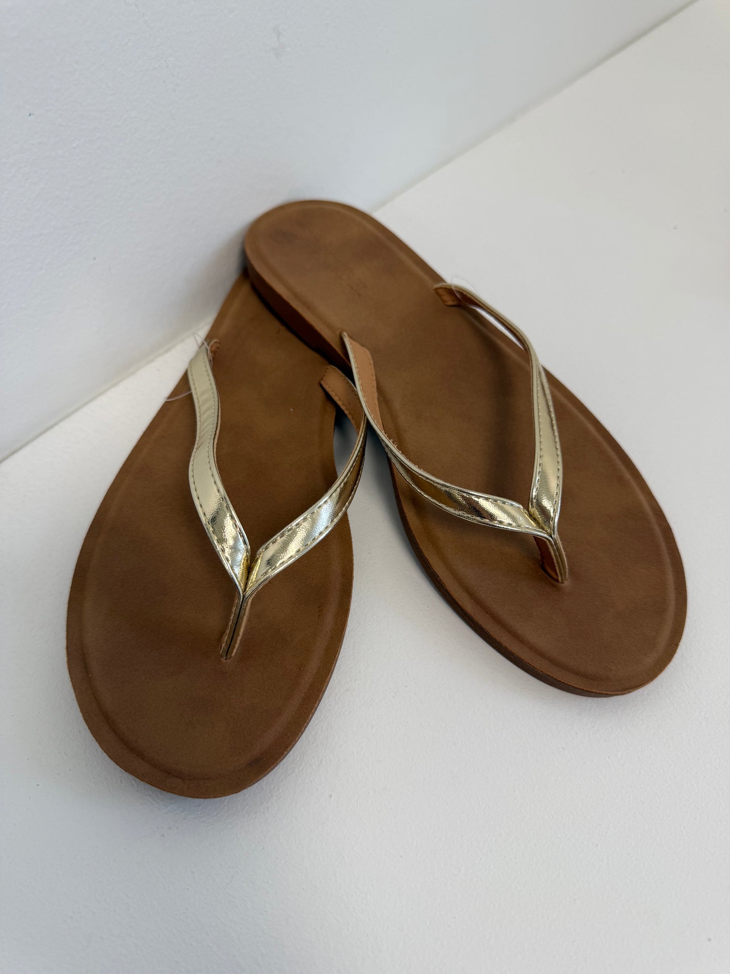 Slim Strap Sleek Flat Flip-Flop - Gold Final Sale