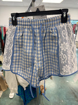 4th of July Gingham Shorts - Blue