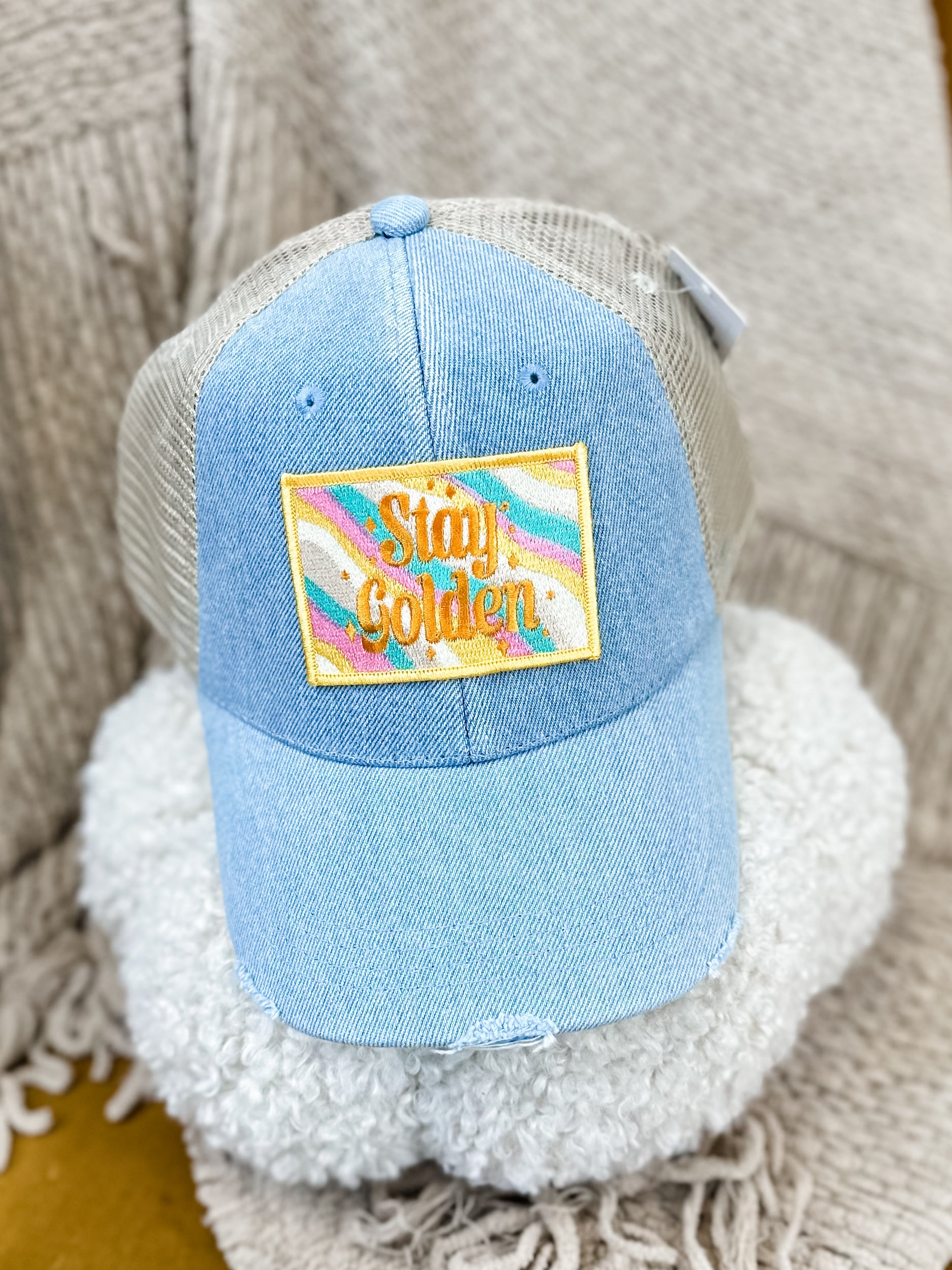 Stay Golden Patch Trucker Hat