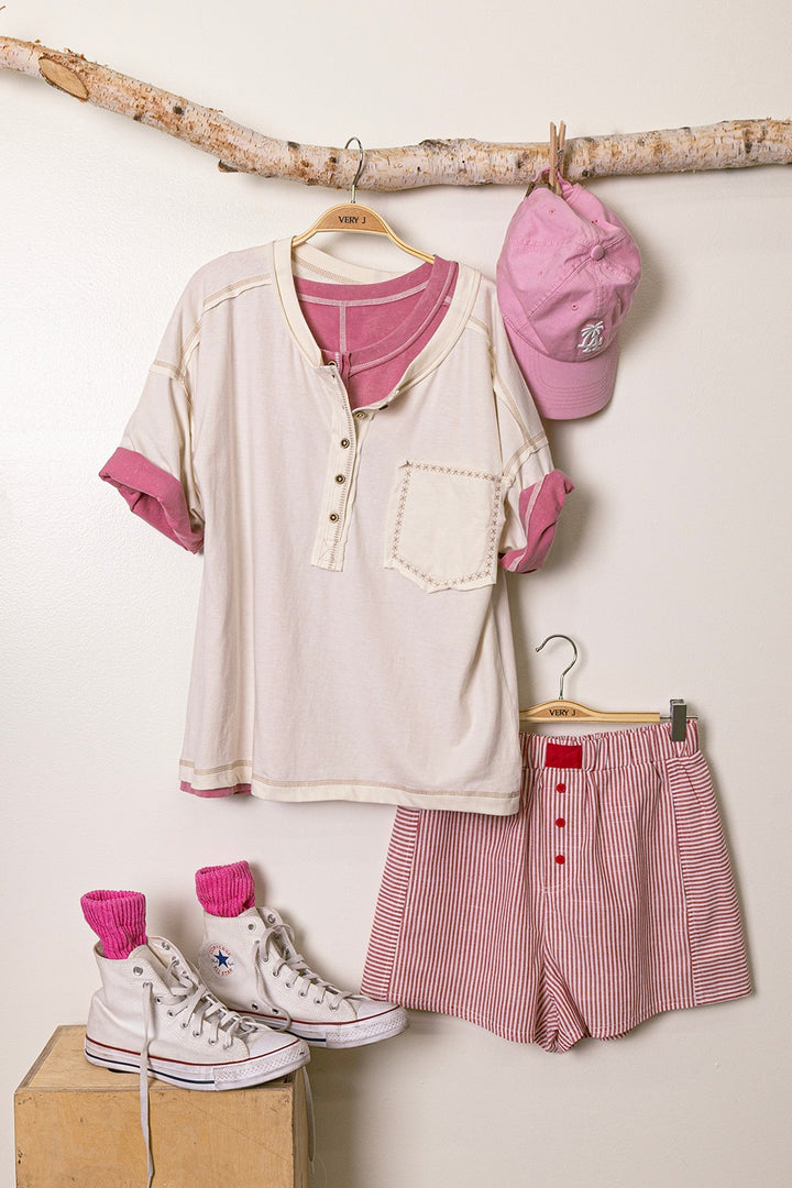 Washed Volume Top - Ivory