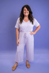 Easy Jersey Knit Jumpsuit - Lavender - DOORBUSTER