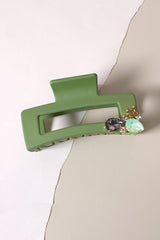 Everyday Jumbo Claw Clip - Jeweled Olive Spring | DOORBUSTER