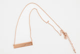 John 3:16 Bar Message Necklace - Rose Gold
