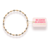 Beaded Blondes June Bracelet Ash Grey - Petite