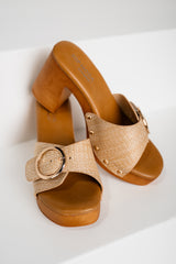 Jungle Buckle Mule Heels