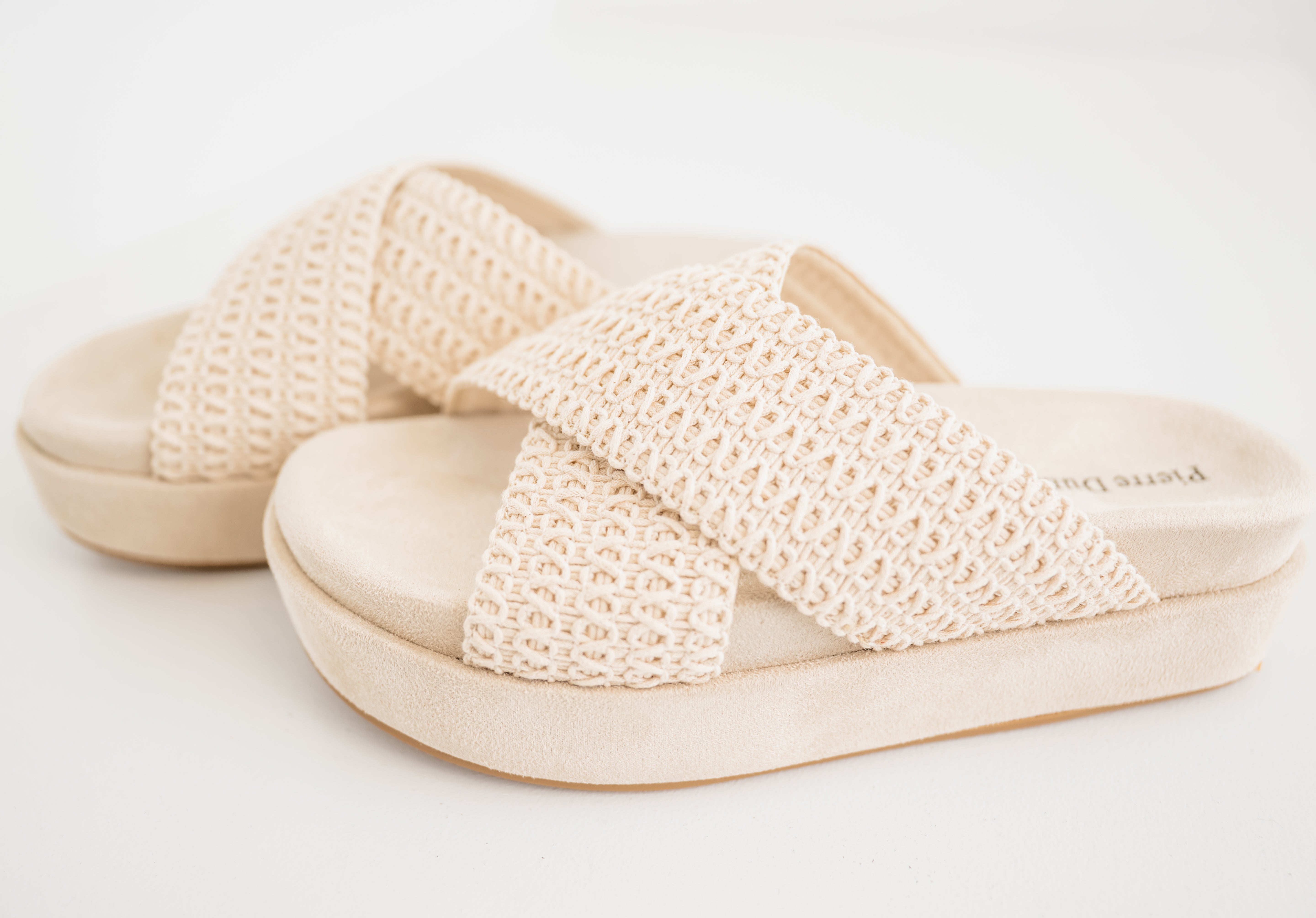 Kind Woven Crisscross Slide Sandal