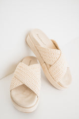 Kind Woven Crisscross Slide Sandal